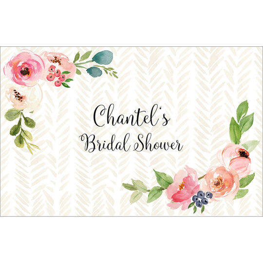 Pink Corner Flowers Placemats